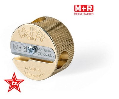 M+R 0602 Messing Anspitzer - Doppel - Spitzer rund aus Messing