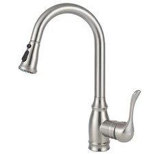Kitchen Sink Faucet with Pull Down Sprayer, High Arc Single Handle Kitchen Fa...