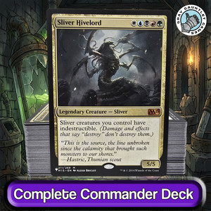 Sliver Hivelord COMMANDER DECK Sliver Tribal Indestructible MTG Custom EDH Magic