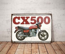Plaque métal vintage Honda CX 500 Enseigne Garage Décoration moto Déco