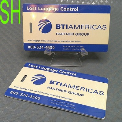 Vintage BTI Americas Corporate Travel Management Agency Company Luggage Tags