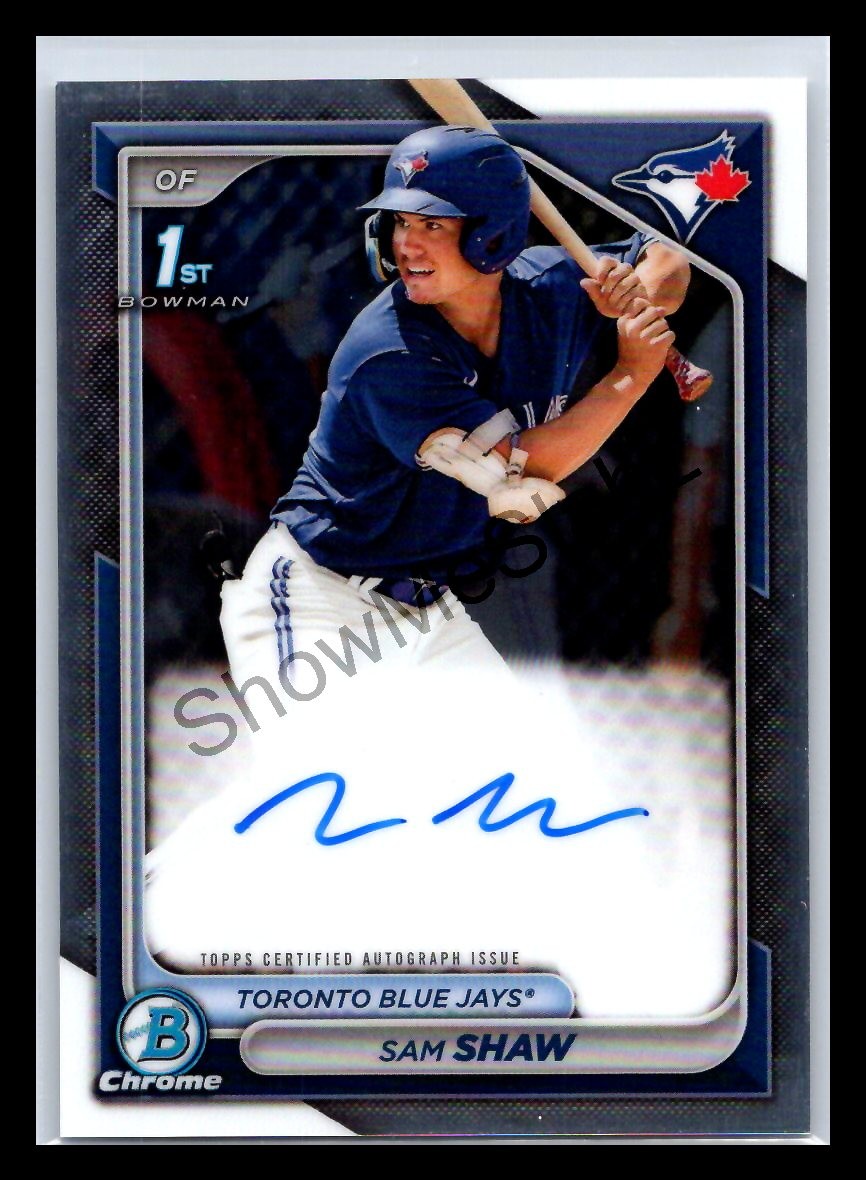 2024 Bowman #CPA-SS Sam Shaw Chrome Prospect Autographs