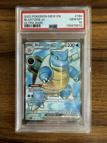 2023 POKEMON SV: SCARLET & VIOLET 151 BLASTOISE EX ULTRA RARE #184 HOLO PSA 10