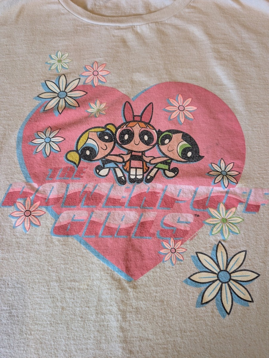Vintage Power Puff Girls Adult Tee Shirt 1999 Cartoon Network L