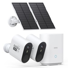 aosu 3K Solar Security Cameras Wireless Outdoor 166 Wide 4PK