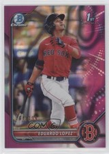 2022 Bowman Chrome Prospects Fuchsia Lava Refractor 164/199 Eduardo Lopez 0x0g