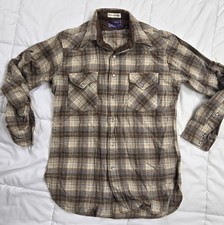 VINTAGE Pendleton High Grade Western Wear Shirt Excellent Wool Pearl Snap M