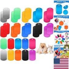 Durable 30-Pack Blank Aluminum Dog Tags - Perfect for DIY Crafts and Gifts