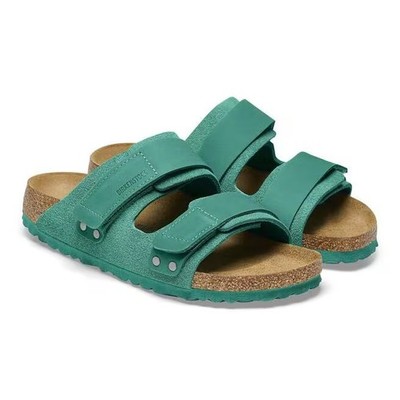 Birkenstock Uji Men's Slide Sandals Size EUR 45 US 12 Digital Green Suede NEW