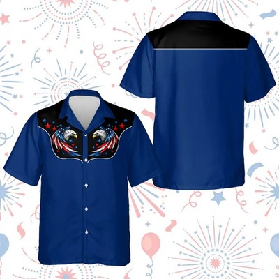 Happy Fourth Of July Patriotic Independence Day Summer Vacation Hawaiian Shirt