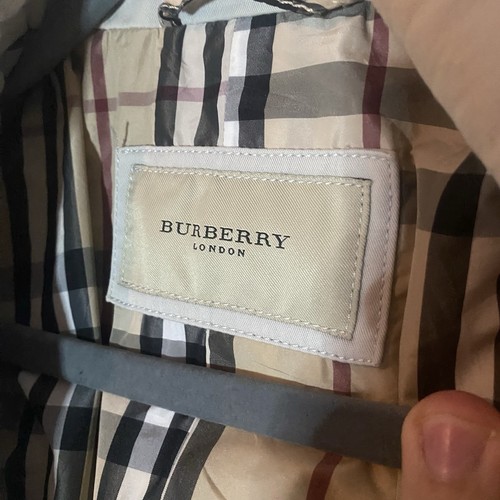 Burberry LONDON Back Split Womens Trench coat, Beige/Grey Button+Belted Jacket - Picture 3 of 11