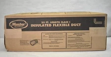 Master Flow 25' x 5" Class I Insulated Flexible Duct Silver Jacket Standard
