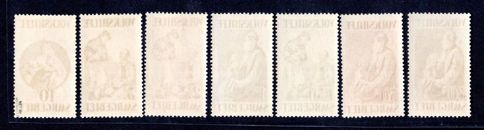GERMANY SAAR 1928 SCOTT #B9-B15 COMPLETE MINT NEVER HINGED - Image 2 of 2