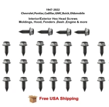 For 1988-99 C1500 Interior/Exterior Dash, Engine, Body Trim Screws 25pc