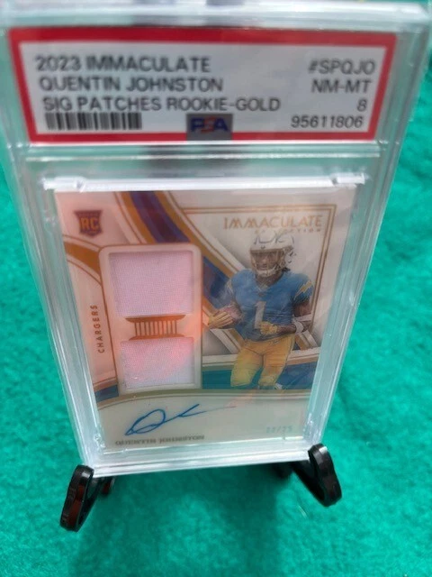 Quentin Johnston Panini Immaculate Collection Immaculate Signature Patches Rookie #SPQJO Gold