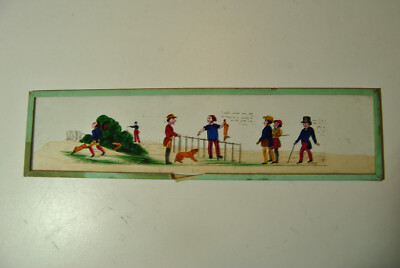 Plaque De Lanterne Magique Ancienne – Récréation Des Diables – Verre – XIXème