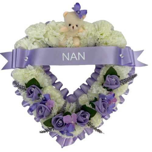Artificial Funeral Flowers Wreath Memorial Grave Tribute pink Mum Nan Gran - Picture 13 of 17