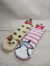New! Cozy Warm Womens Socks One Size Novelty Fuzzy Unicorn Striped Dog Polka-dot