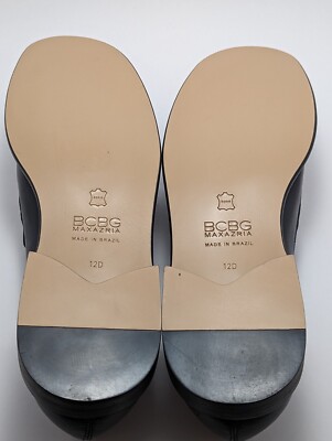 BCBG Maxazria Mens Black Leather Slip-On Loafers Size 12 | eBay display picture 1