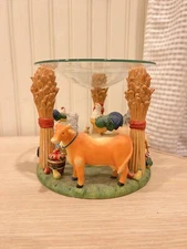 Party Lite Susan Winget Winding Lane Aroma Warmer 6" x 6" Candle Holder Farm