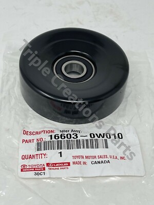 Toyota Genuine 16603-0W010 Pulley Belt Tentioner Idler 166030W010