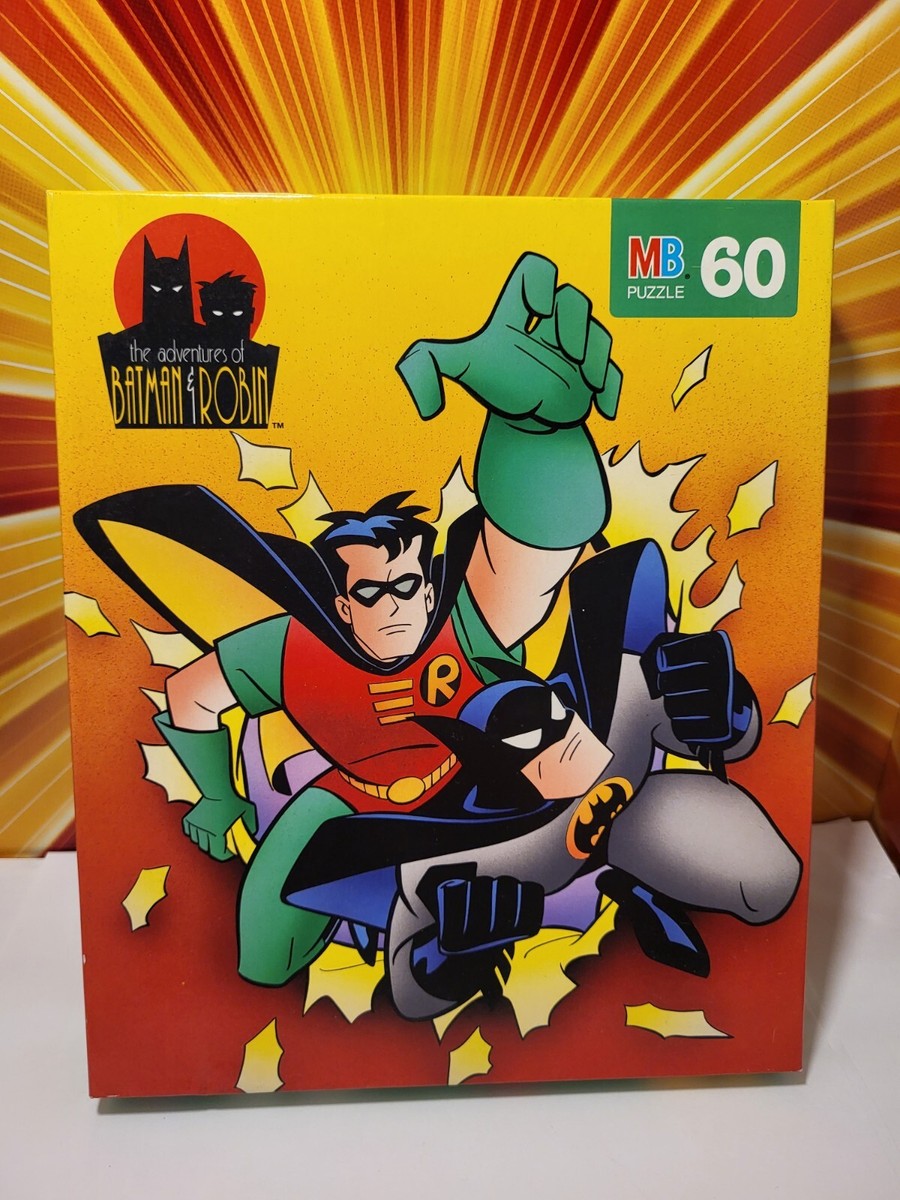 90s BAT MANファブリック布キルトmade in usa Vintage Batman The Animated Series Puzzle UNOPENED 90s Batman and