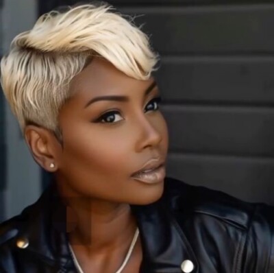 Short Haircut 613 Blonde Short Pixie Cut Lace Front Wigs Human Hair L Part 