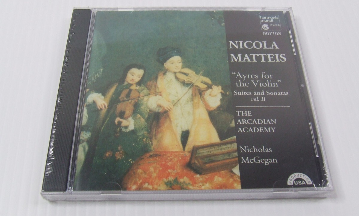 Nicola Matteis – Ayres for the Violin Suites And Sonatas Vol 2, Arcadian Academy, Nicholas McGegan. Germany 1994 Harmonia Mundi France – HMU 907108 Nicola Matteis – Ayres for the Violin Suites And Sonatas Vol 2, Arcadian Academy, Nicholas McGegan. Germany 1994 Harmonia Mundi France – HMU 907108