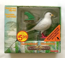 Takara Bird Songs in Motion Breezy Singers Electronic Ornament Clip White Dove