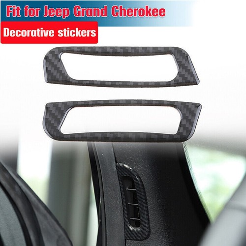 Set Real Carbon Fiber Interior Decorative Cover For Jeep Grand Cherokee 2016-21 - Picture 2 of 9