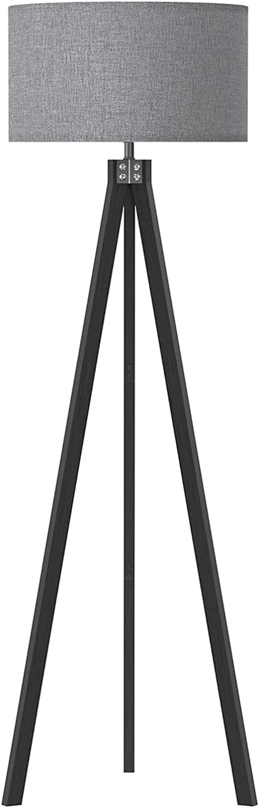 Wood Tripod Floor Lamp, Mid Century Standing Lamp, Modern Design Standing Lamp f