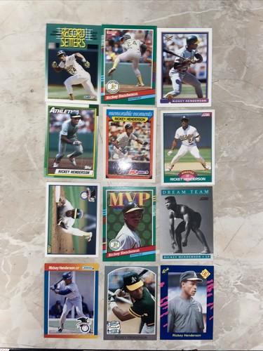 RICKEY HENDERSON (12) card oddball lot 1988 Kmart