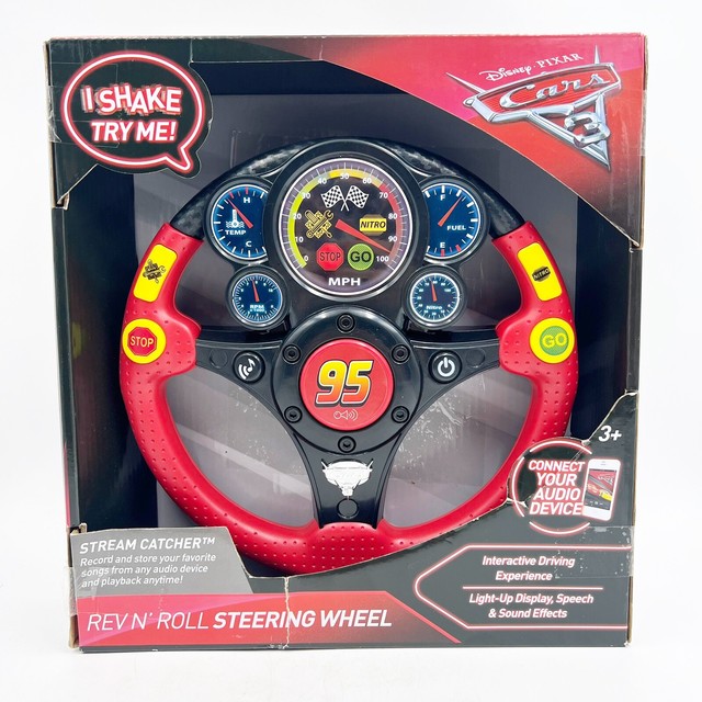 Disney Pixars Cars 3 Lightning McQueen Rev N Roll Steering Wheel for