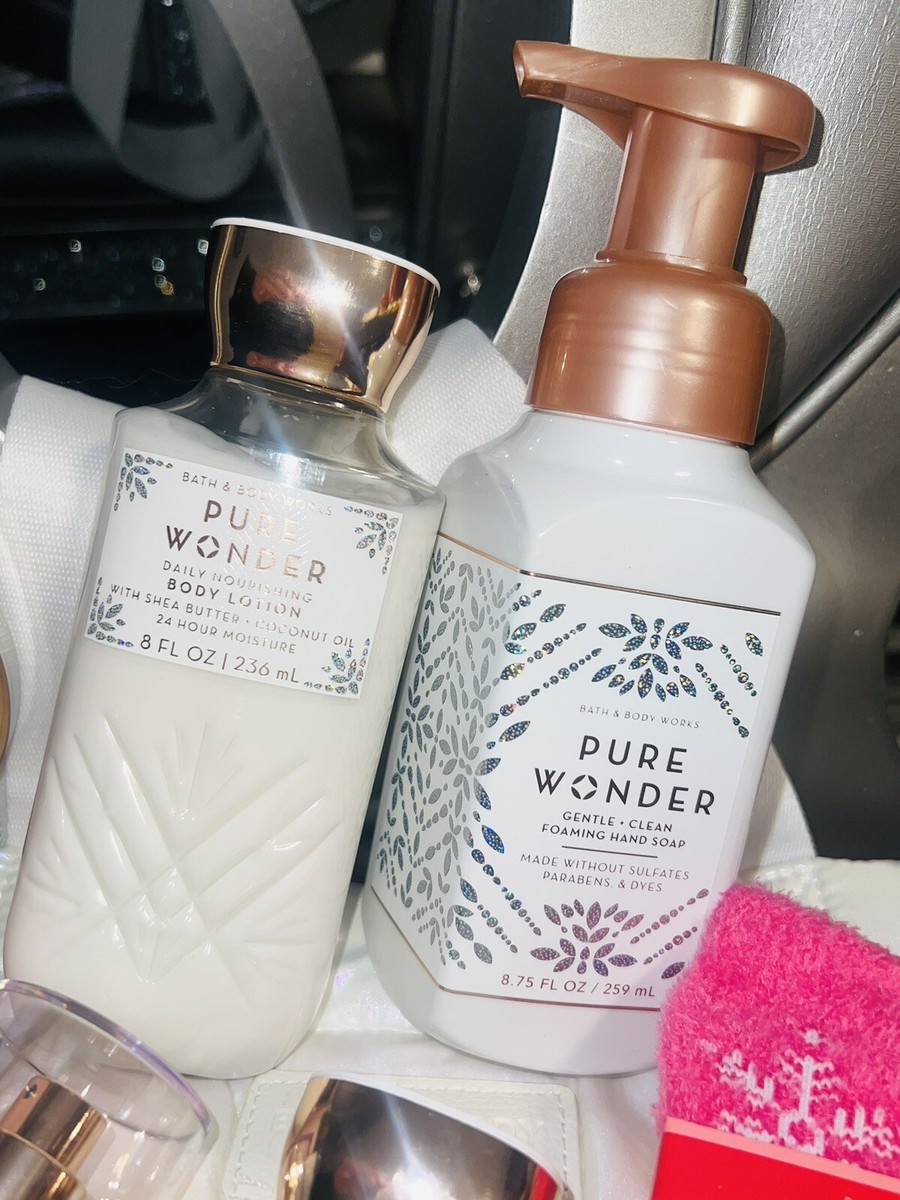 PURE WONDER 7 Piece Gift Set Bath & Body Works Tote Candle Mist