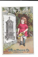 Advertising Trade Card WEIR STOVE CO Glenwood Taunton MA GE Smith Haverhill MA