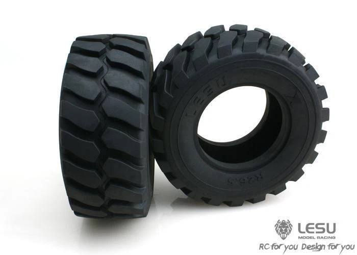 LESU Diameter 45MM Height Wheel Rubber Tyres 110MM For 1:15 RC Loader Car Model - Image 2 of 4