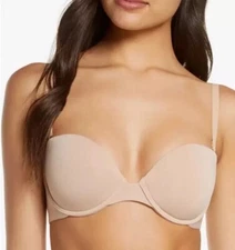 Natori Minimal Strapless Convertible T-Shirt Bra New 729229 Cafe Size 36DD