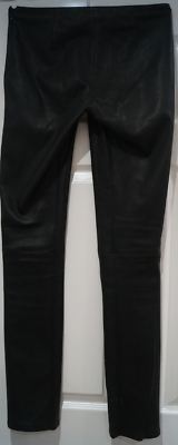 Pantalon En Cuir D'agneau Hartford – Noir, Taille UK10, Coupe Skinny, Occasion Très Bon état
