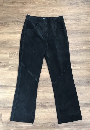 DKNY Women's Black Suede Pants 100 