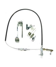 Street Rod Chrome Spoon Gas Pedal 36 Black Throttle Cable Bracket Spring Kit