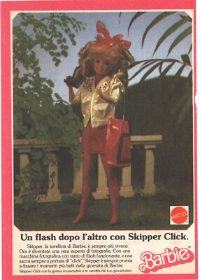 Barbie Skipper Click Pubblicità 1987 Italienisches Magazin Werbung 18x13 cm