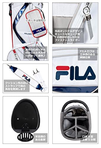 FILA GOLF Stand Type Caddy Bag FL-SCB-SI 2.4kg Navy | eBay