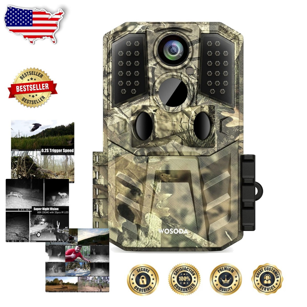 Easy-Setup Wildlife Monitoring Camera with Trigger Speed