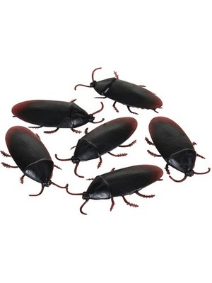 Joke Figures Cockroaches Roach Bug Insect Toys Set Of 12