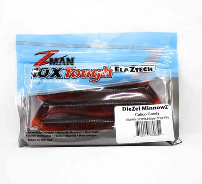 Zman Soft K�der Diezel MinnowZ 5 Zoll 4/Pack Calico Candy (0351)