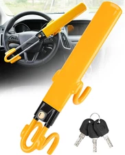 Steering Wheel Lock - Heavy Duty Antitheft Device and Car Security Lock with Adj