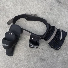 McGuire Nicholas Black Heavy Nylon Tool Belt W/ 3 Pouches Work