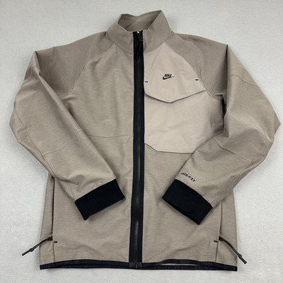 Nike Sportswear Tech Pack Jacket Men XS Brown Solid Full Zip Dri Fit DD6594-087