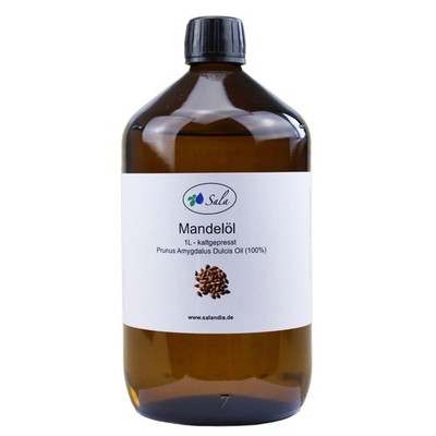 Mandelöl kaltgepresst konv Prunus Dulcis 1 L 1000 ml Glasflasche
