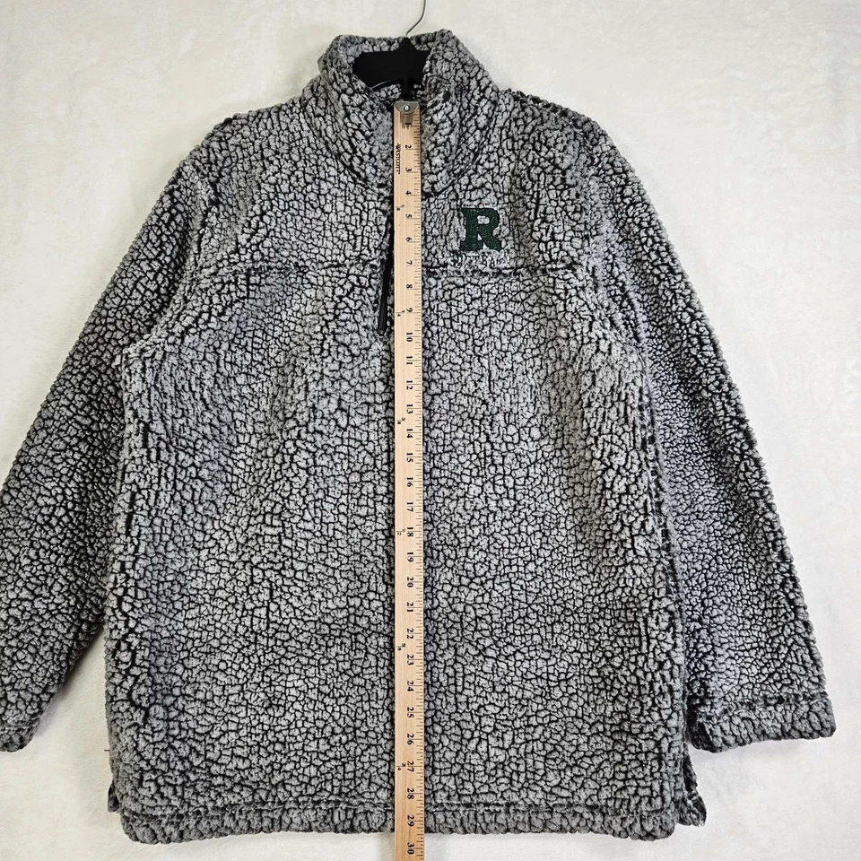 Chaqueta Boxercraft Imitación Sherpa Para Hombres X-Grande Pullover 1/4 Cremallera Cuello Simulado Gris Foto 4 de 4